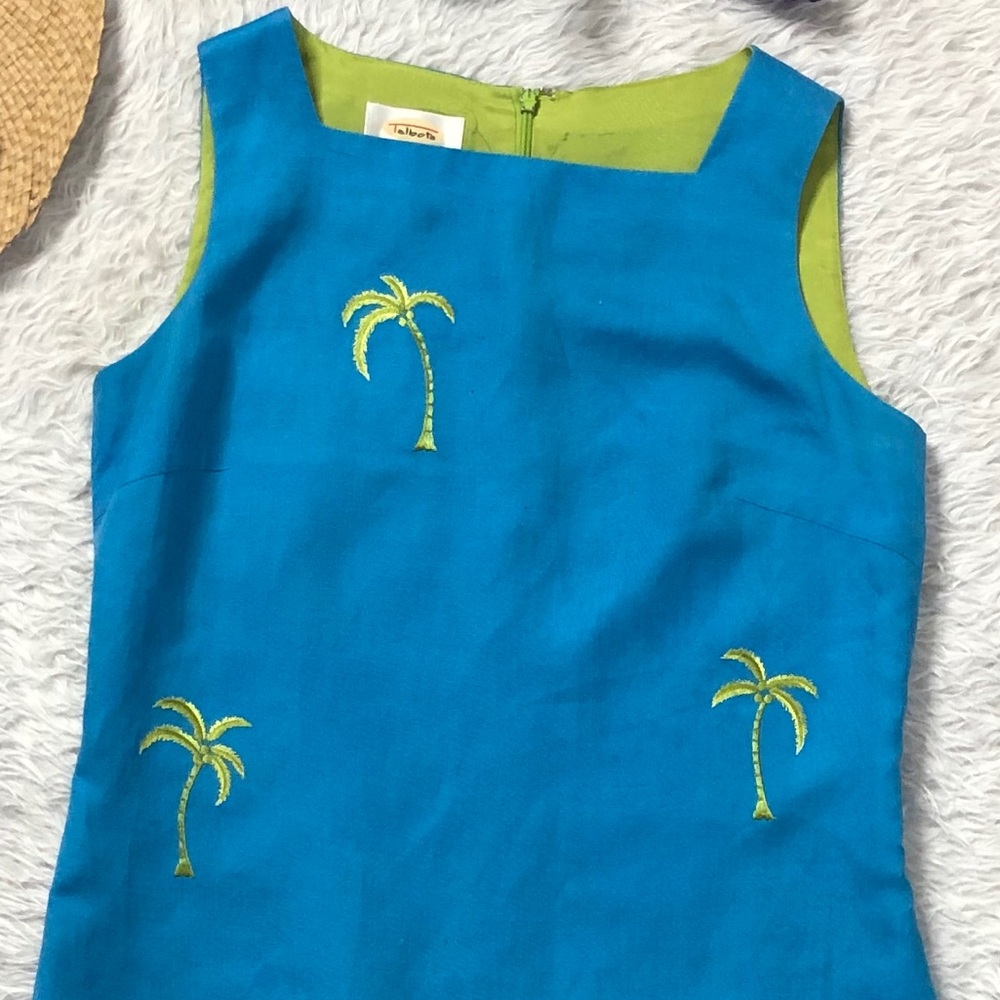 Talbots Embroidery palm Dress size 6 - Picture 4 of 8